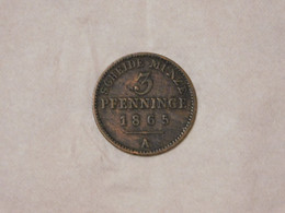 Allemagne 3 Pfenninge 1865 A 120 Einen Thaler Prusse - Colecciones