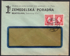 Firm Cover Sdruženie Pre Predaj Dusíkatých Látok , Zemedelská Poradňa Bratislava 21.VIII 1939 To Protectorate BuM? - Lettres & Documents