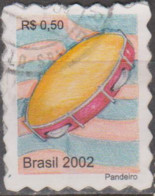 Brasil - 2002 -  Série Instrumentos Musicais Percê Em Onda  0,50, Pandeiro   (o)  RHM Nº 824 - Gebraucht