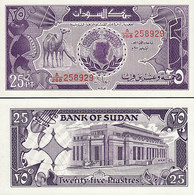 (!) Sudan 25 Piastres 1987, UNC, P-37 - Animal - Camel - Sudan Del Sud