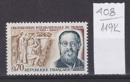 119K408 / France 1969 Michel Nr. 1669 MNH (**) ILO International Labor Organization 1919-1969 Albert Thomas - Director - OIT