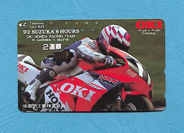 (5611) -Télécarte JAPON - ( '92 SUZUKA 8hours / OKI HONDA Racing Team / W.GARNER / D.BEATTIE ) - *** TBE *** - Voir Scan - Motorbikes