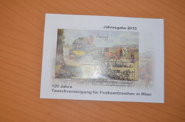 Österreich 2013 Historische Postfahrzeuge Mi Block 77 Sonderstempel 1060 Wien - Lettres & Documents