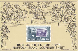 NORFOLK ISLAND Block 2,unused - Rowland Hill