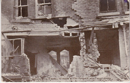 Damage By 12 In Shell To House Rugby Terrace West Hartlepool édition Sage's New Photoesque N°64405 Bombardement 1914 - Altri & Non Classificati