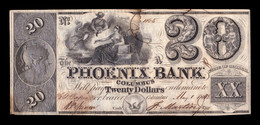 Estados Unidos United States 20 Dollars 1843 Phoenix Bank Of Columbus Georgia - Georgia