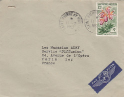 LETTRE. ST PIERRE ET MIQUELON. PAR AVION POUR PARIS - Briefe U. Dokumente