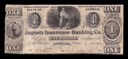 Estados Unidos United States 1 Dollar 1862 The Augusta Insurance & Banking Co. Georgia - Georgia