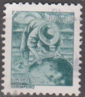 Brasil 1-7-1976 - Papel Couchê Sem Filigrana  0,80, Verde   (o)  RHM Nº 563 - Gebraucht