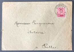 Belgique COB N°138 Sur Enveloppe, Cachet De Fortune 1919 ENGHIEN - (A1646) - Noodstempels (1919)