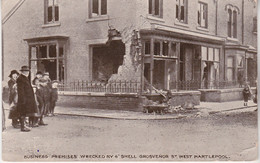 Business Premises Wrecked By 6 Shell Grosvenor St West Hartlepool édition Sage's New N°64404 Bombardement 1914 - Altri & Non Classificati