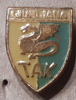 Weightlifting Club TAK Olimpija Ljubljana Slovenia Vintage Pin Badge - Weightlifting