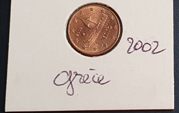 GRECE Pièce 1 Cent De 2002 - Pièce En Centime D'EURO - Bon Ou Très Bon état - Sous Sachet Plastique /2 - Collections