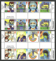 GB New *** 2022 HEROES OF THE COVID PANDEMIC UK Covid 19 Coronavirus Docotor ,Mask , 16V Gutter Pairs Set  MNH (**) - Unused Stamps