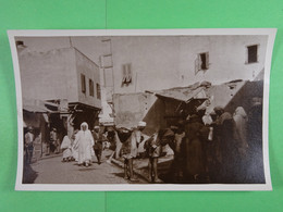 Carte Photo Casablanca Souks Et Vendeurs D'eau à Boire 1928 - Casablanca
