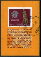 YUGOSLAVIA 1981 40th Anniversary Of Insurrection Block Used.  Michel Block 19 - Oblitérés