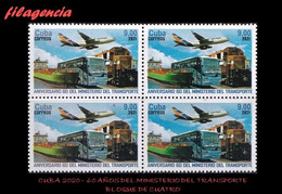 CUBA. BLOQUES DE CUATRO. 2021-12 60 ANIVERSARIO DEL MINISTERIO DE TRANSPORTE - Ongebruikt