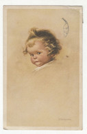 W. Fialkowska: Baby's Head Old Postcard Posted 1936 Austria B220310 - Fialkowska, Wally