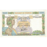 France, 500 Francs, La Paix, 1942, G.604, SUP, Fayette:32.35, KM:95b - 500 F 1940-1944 ''La Paix''