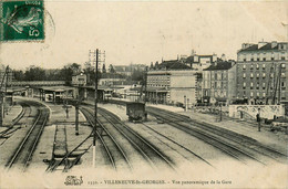 Villeneuve St Georges * Vue Panoramique De La Gare * Ligne Chemin De Fer * Wagons - Villeneuve Saint Georges