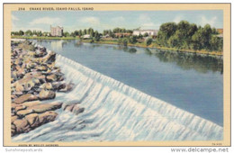 Idaho Idaho Falls The Snake River 1950 Curteich - Idaho Falls