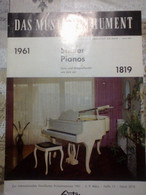 Das Musikinstrument 1961 1819 Sauter Pianos CP à Détacher - Música