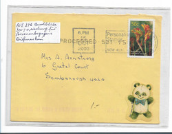Aus376/ AUSTRALIEN -Buschblüte 2003 + Werbestempel Für Personenbezogene Briefmarken   (flor, Flower, Fleur) - Brieven En Documenten