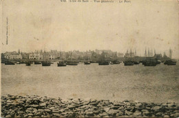 Ile De Sein * Vue Générale * Le Port * Bateaux * Pub Publicité Biscuiterie De Bretagne à Douarnenez - Ile De Sein