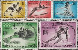 Bulgarie Gouvernement Royal En Exil 1964. Jeux Olympiques Innsbruck. Hockey, Ski, Patinage, Bobsleigh - Winter 1964: Innsbruck