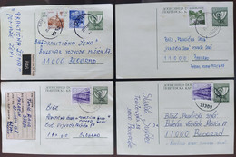 Yugoslavia 4 Travelled Postal Cards - Briefe U. Dokumente