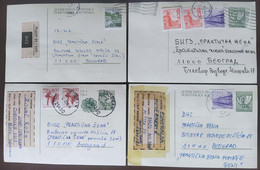 Yugoslavia 4 Travelled Postal Cards - Covers & Documents