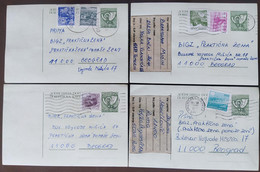 Yugoslavia 4 Travelled Postal Cards - Lettres & Documents