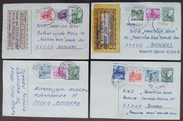 Yugoslavia 4 Travelled Postal Cards - Covers & Documents