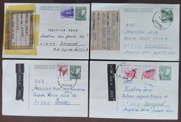 Yugoslavia 4 Travelled Postal Cards - Briefe U. Dokumente