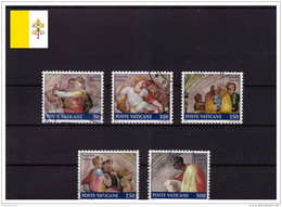 Vaticano 1991 - ° - Restauro Della Cappella Sistina - Sas.895-898 901 (vat429) - Used Stamps