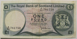 Pound 02 - Nd Of April 1973 / The Royal BANK Of SCOTLAND Limited / Circulated But Nice Looking - 1 Pond