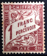 FRANCE                     TAXE 40 A                         NEUF* - 1859-1959.. Ungebraucht