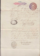 Argentina 1884 Revenue Fiscal Document Stationery CORDOBA 25 Centavos - Lettres & Documents