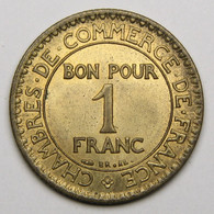 RARE En SPL++ ! 1 Franc Chambres De Commerce 1927, Bronze-aluminium - III° République - 1 Franc