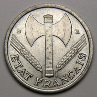 RARE, SUP ! 1 Franc Francisque 1943 B (Beaumont-le-Roger) , Aluminium - Etat Français - 1 Franc