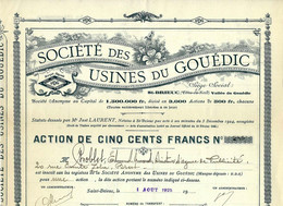 1925 AGRICULTURE INDUSTRIALISATION EN BRETAGNE USINES DU GOUEDIC MACHINES AGRICOLES ST BRIEUC COTATION 50 € - Landwirtschaft