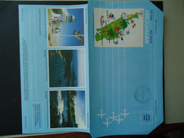 NEW ZEALAND   4  MINT AEROGRAMME LANDSCAPES MONUMENTS  4 SCAN - Poste Aérienne