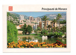 Monaco: Le Lac Et Les Cygnes Dans Le Jardin De Fontvieille (22-156) - Fontvieille