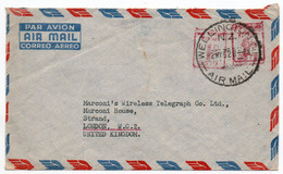 NEW ZEALAND - AIR MAIL COVER TO U.K.1952 / RED METER / EMA - Cartas & Documentos