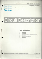 Téléviseur Couleur -  Chassis Anubis A   - Service Manual (En Allemand) - Televisione