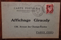 France 1942 Angerville L'Orcher Affichage 1er Premier Mai Giraudy Petain Cover Ww2 - Guerra Del 1939-45