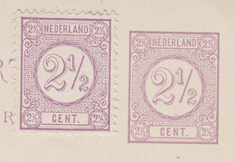 Netherlands Uprated Postal Stationery Ganzsache Entier Met Betaald Antwoord 1881 Uncancelled 2½c. Perf. 12½ (Cote 240€) - Ungebraucht