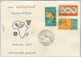 63046 - EGYPT - POSTAL HISTORY - FDC COVER Scott # 833/35  SPORT Football BASKETBALL 1970 - Briefe U. Dokumente