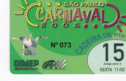 Brésil. Carte Magnétique Pour Le Carnaval De Sao Paulo, 2005. Défilé Des Champions. - Carnaval