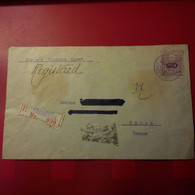 LETTRE RECOMMANDE JAPON YOKOHAMA PAR S.S KASHIMA MARU POUR PARIS - Covers & Documents